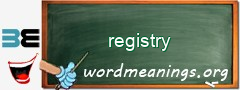 WordMeaning blackboard for registry